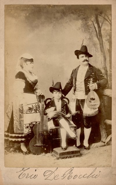 Trio De Bocchi, Lombardei, ca. 1880 (s/w Foto) von Unbekannter Künstler