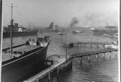 Blick auf den Blyth-Hafen von Unbekannt