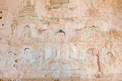 Wandmalerei, Sulamani Pahto, Bagan von Unbekannter Künstler