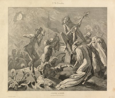 Junge Liebe, Karlsruhe, ca. 1850 (Gravur) von Unbekannter Künstler
