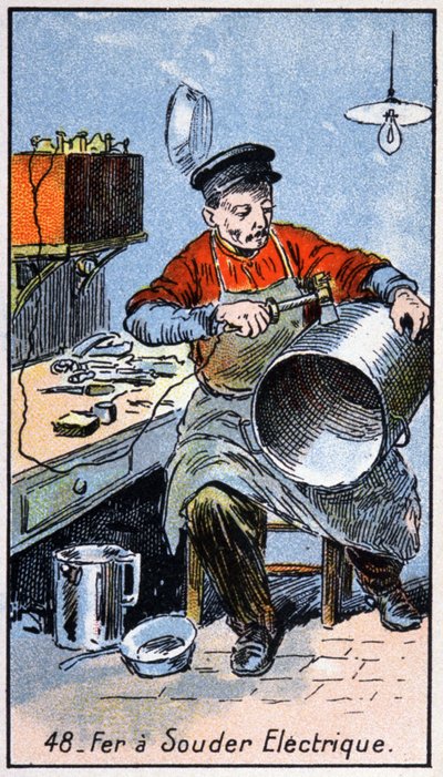 Elektrischer Lötkolben, frühes 20. Jahrhundert (Illustration) von Unbekannter Künstler
