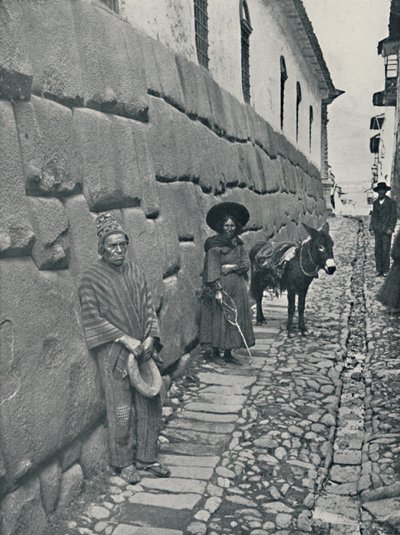 Inka-Mauerwerk, Cuzco, 1916 von Underwood and Underwood