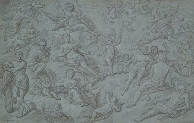 Versammlung der Götter und Herkules von Unknown