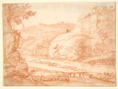 Gebirgslandschaft mit Bach von Unknown