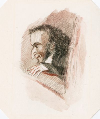 Niccolo Paganini - Porträt von Unknown