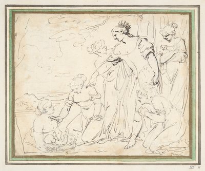 Das Auffinden des Moses von Unknown