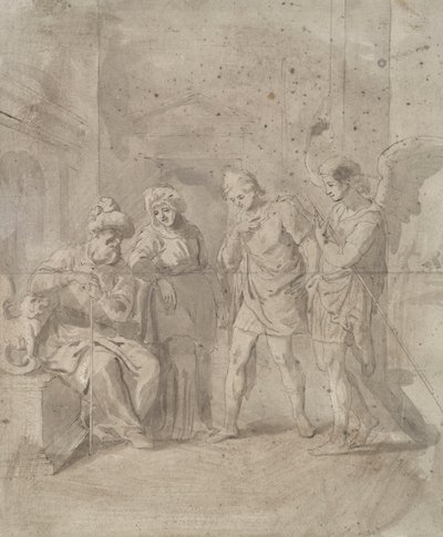 Tobit und der Engel verlassen seine Eltern von Unknown