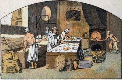 Eine Bäckerei im 18. Jahrhundert. von Unknown artist