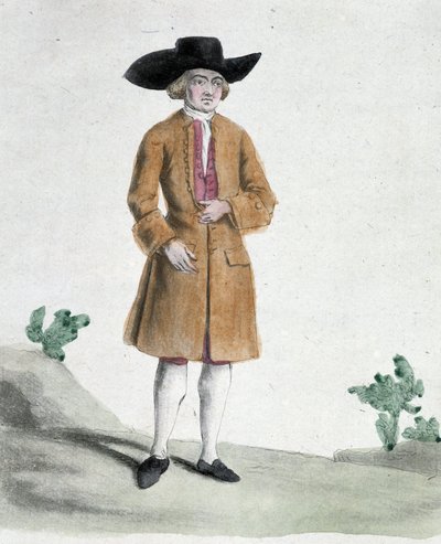 Ein Quäker - Zeichnung, Anfang 19. Jahrhundert von Unknown artist