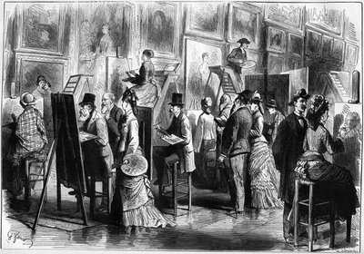 Amateurmaler im Louvre von Unknown artist