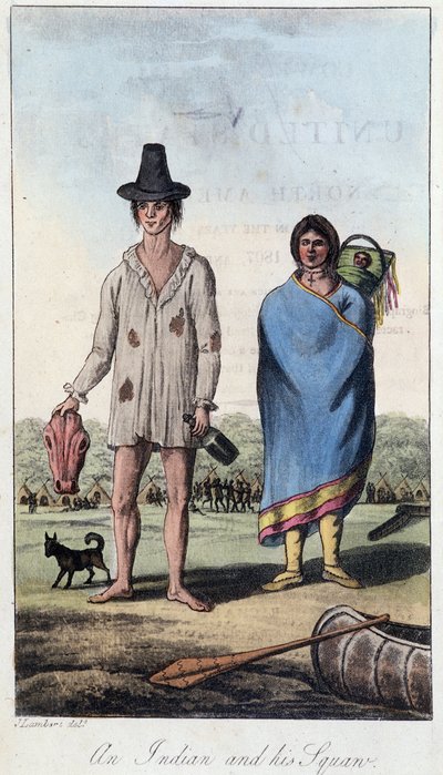 Ein Indianer und seine Frau, Kanada von Unknown artist