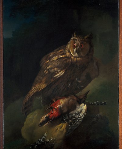 Eine Eule mit ihrer Beute von Unknown