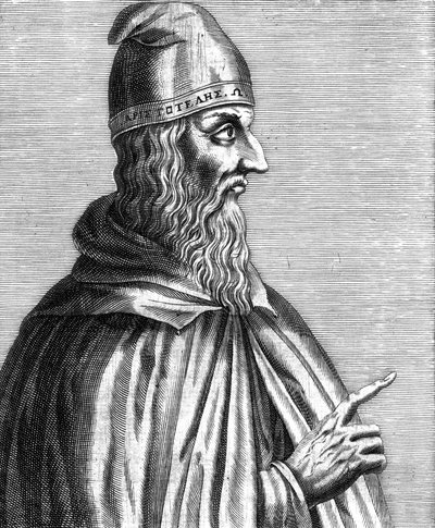 Aristoteles (384-322 v. Chr.), griechischer Philosoph, französische Gravur von Unknown artist
