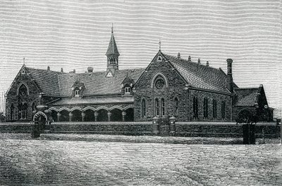 Australien: Eine öffentliche Schule in Adelaide, ca. 1885 (Gravur) von Unknown artist
