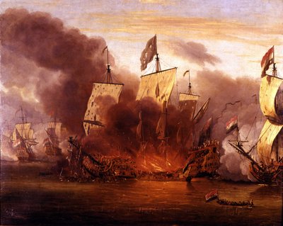 Schlacht von Solebay: 07.06.1672 von Unknown artist