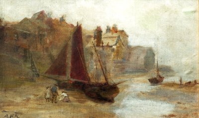 Boot am Strand von Unknown artist