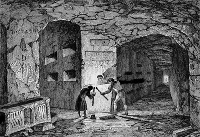 Katakomben von Rom (Gravur) von Unknown artist