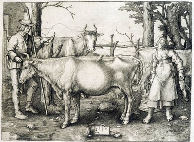 Kuh und Molkerei in Holland von Unknown artist