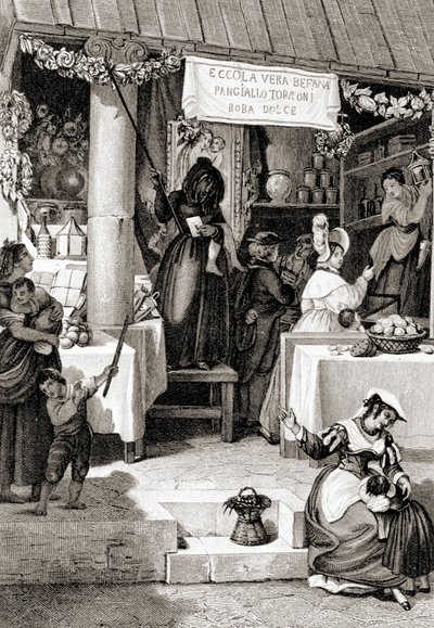 Gravur, die das Fest der Befana darstellt von Unknown artist