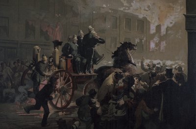 Feuerwehrwagen, späte 19. Jahrhundert von Unknown artist