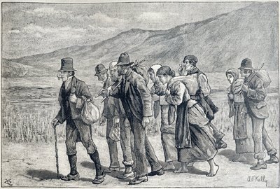Irland: Saisonarbeiter für die Ernte von Unknown artist