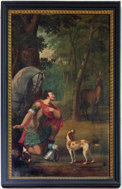 Gemälde "Bekehrung des heiligen Hubertus" von Unknown artist