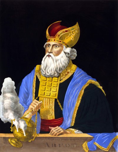 Porträt von Aaron, Bruder von Moses. von Unknown artist