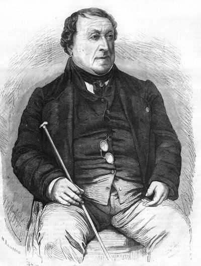 Porträt von Gioacchino Rossini (1792-1868) von Unknown artist