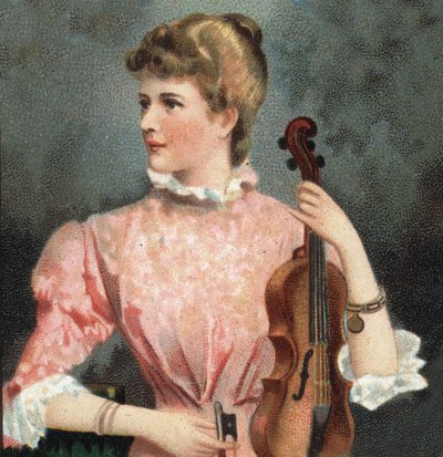 Porträt von Marie Soldat (1863-1955), Geigerin. von Unknown artist