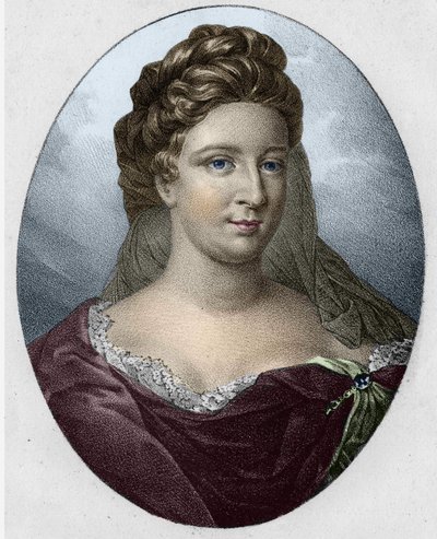 Porträt von Frau Antoinette Deshoulières (1634-1694) von Unknown artist
