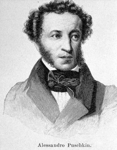 Porträt von Puschkin (1799 - 1837) von Unknown artist