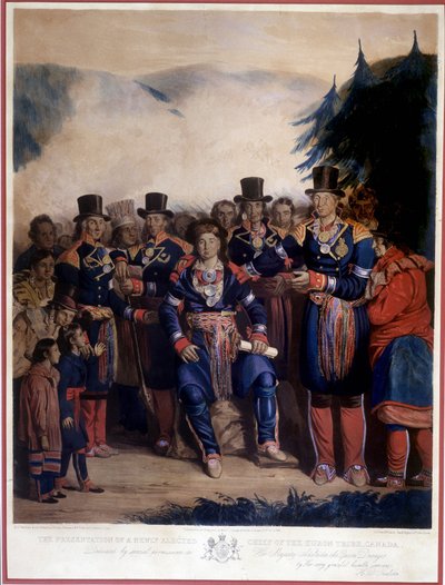 Vorstellung des neu gewählten Huron-Stammes von Unknown artist