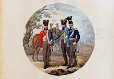 Russische Husaren und Lanzenreiter von Unknown artist