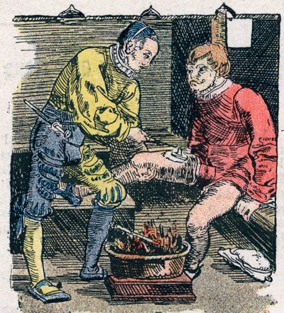 Chirurg, der 1528 eine Wunde versorgt. von Unknown artist