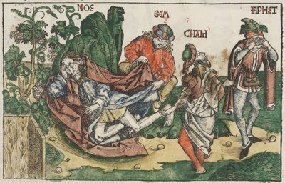 Die Trunkenheit Noahs, ca. 1483-95 von Unknown artist