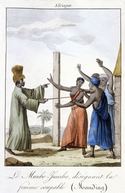 Der Munbo-Jumbo, der die schuldige Frau bezeichnet (Manding) von Unknown artist