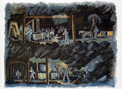 Arbeit in der Kohlenmine von Unknown artist