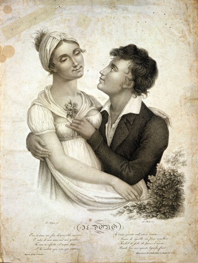Genreszene, die ein Paar darstellt von Unknown artist