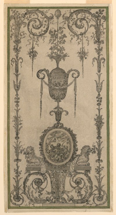 Arabesken-Design für ein Paneel von Unknown artist