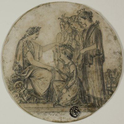 Britannia verteilt Bürgerkronen von Unknown artist