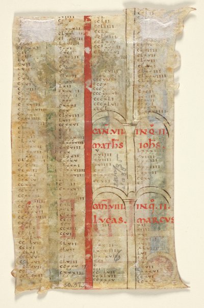 Kanontafeln (Rückseite) von Unknown artist