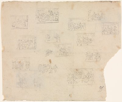 Kompositionsskizzen nach Raphael und anderen Künstlern von Unknown artist