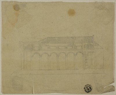 Querschnitt einer Basilika von Unknown artist