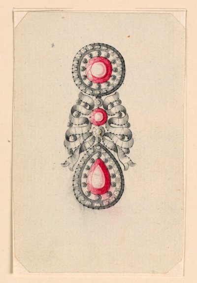 Entwurf für einen Ohrring von Unknown artist