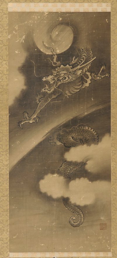 Drache und Wolken von Unknown artist