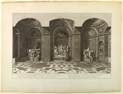 Stich: Versailles, Grotte, Innenansicht von Unknown artist