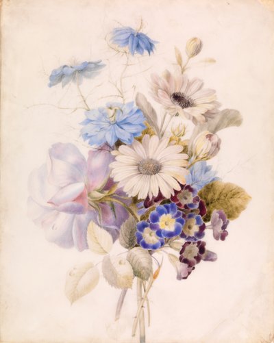 Blumen mit Gänseblümchen von Unknown artist