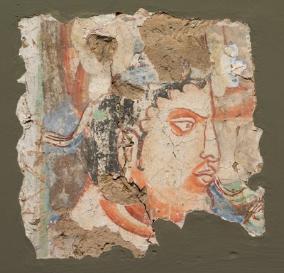 Fragment mit einem Kopf eines Bodhisattva von Unknown artist