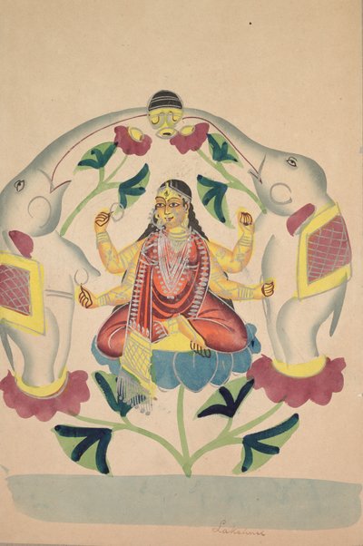 Gajalakshmi: Lakshmi mit Elefanten von Unknown artist
