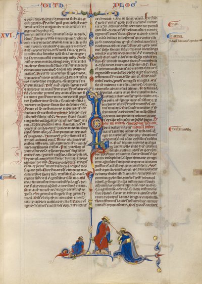 Initiale L: Esther vor König Ahasverus von Unknown artist